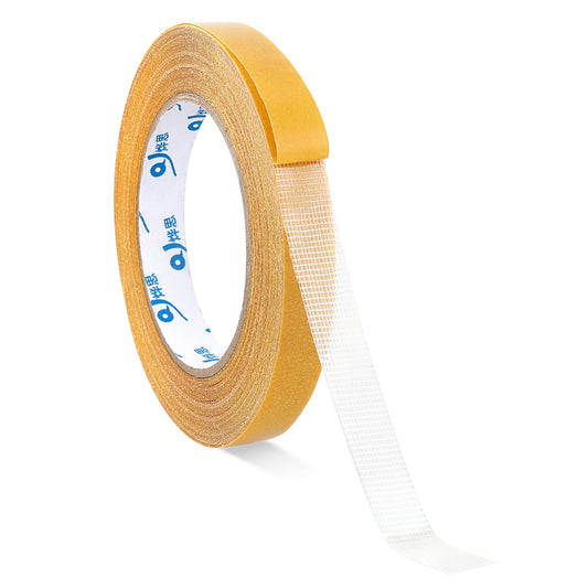 1 PCS Double Sided Tape for Clothes, 0.6" X 66ft Fabric Tape Double-Sided Gauze Fiber Mesh Tape Clear Hem Tape No Sew No Iron Easy Use Double Sided Mounting Tape